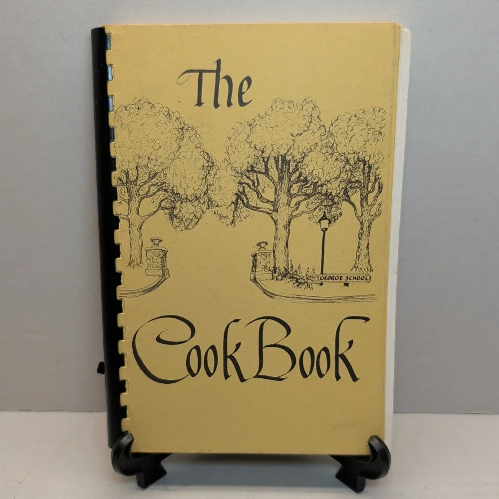 Vintage The George School Cookbook Community Recipes Spiral Bound Pennsylvania